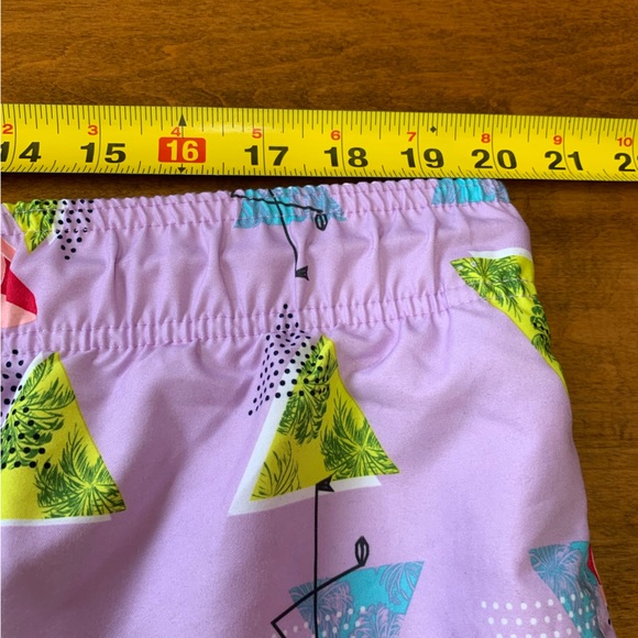 George Flamingo Swim Trunks, Purple Flamingo Print, XL, Like New - Picture 7 of 8